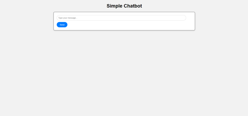 chatbot home blank